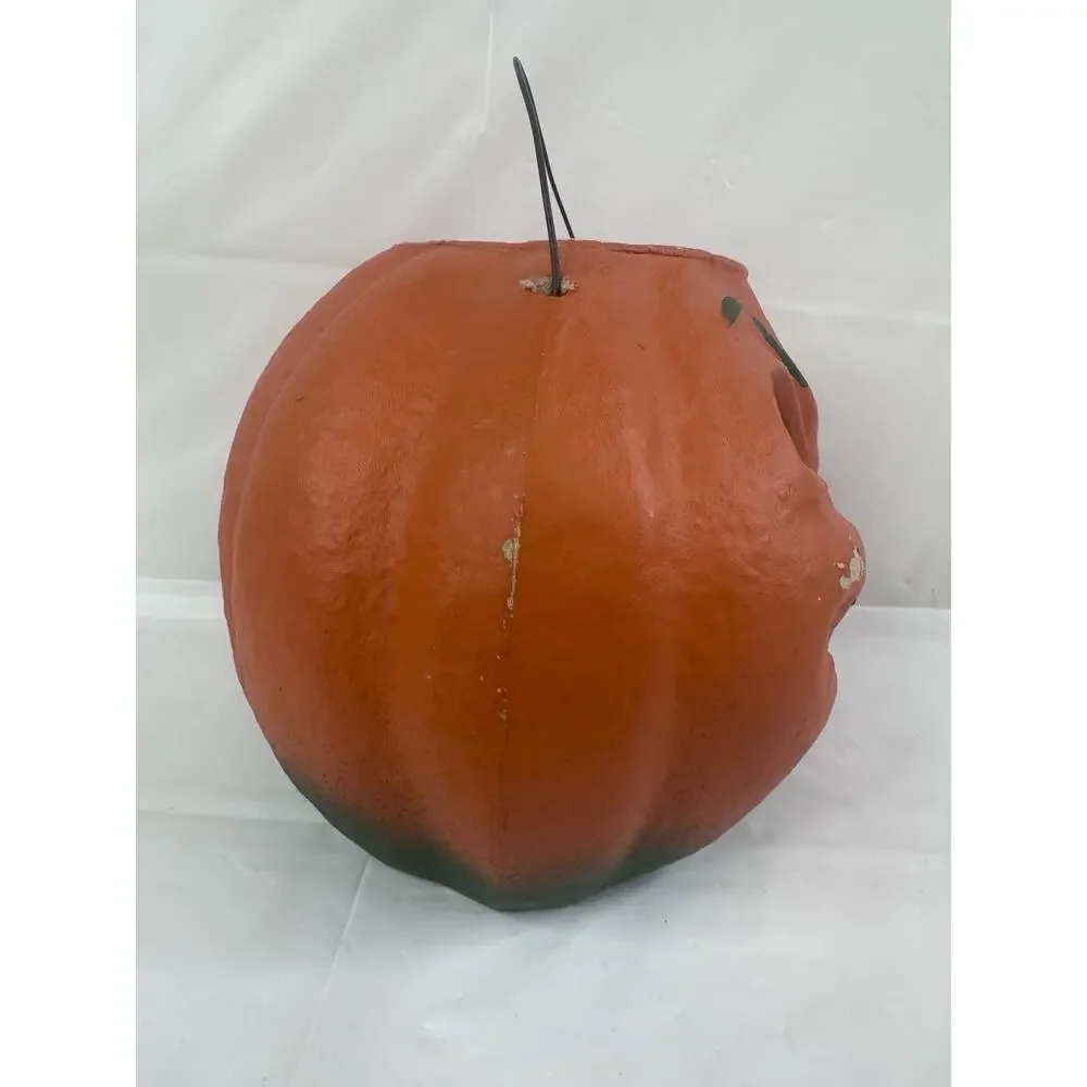Halloween Folk Art Primitive Paper Mache Jack O Lantern Seasons Gone By - Picture 4 of 10